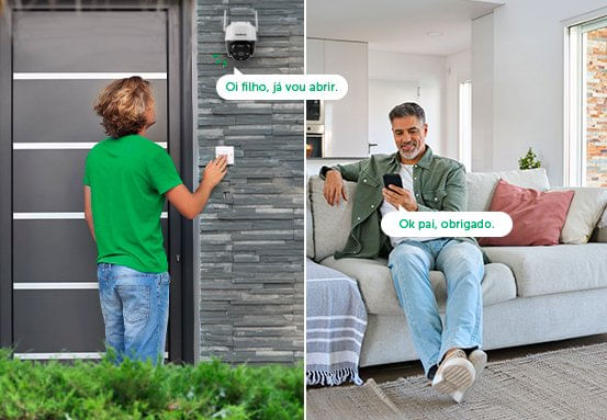 Se comunique com quem estiver lá fora